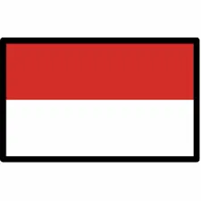 Indonesian flag with border
